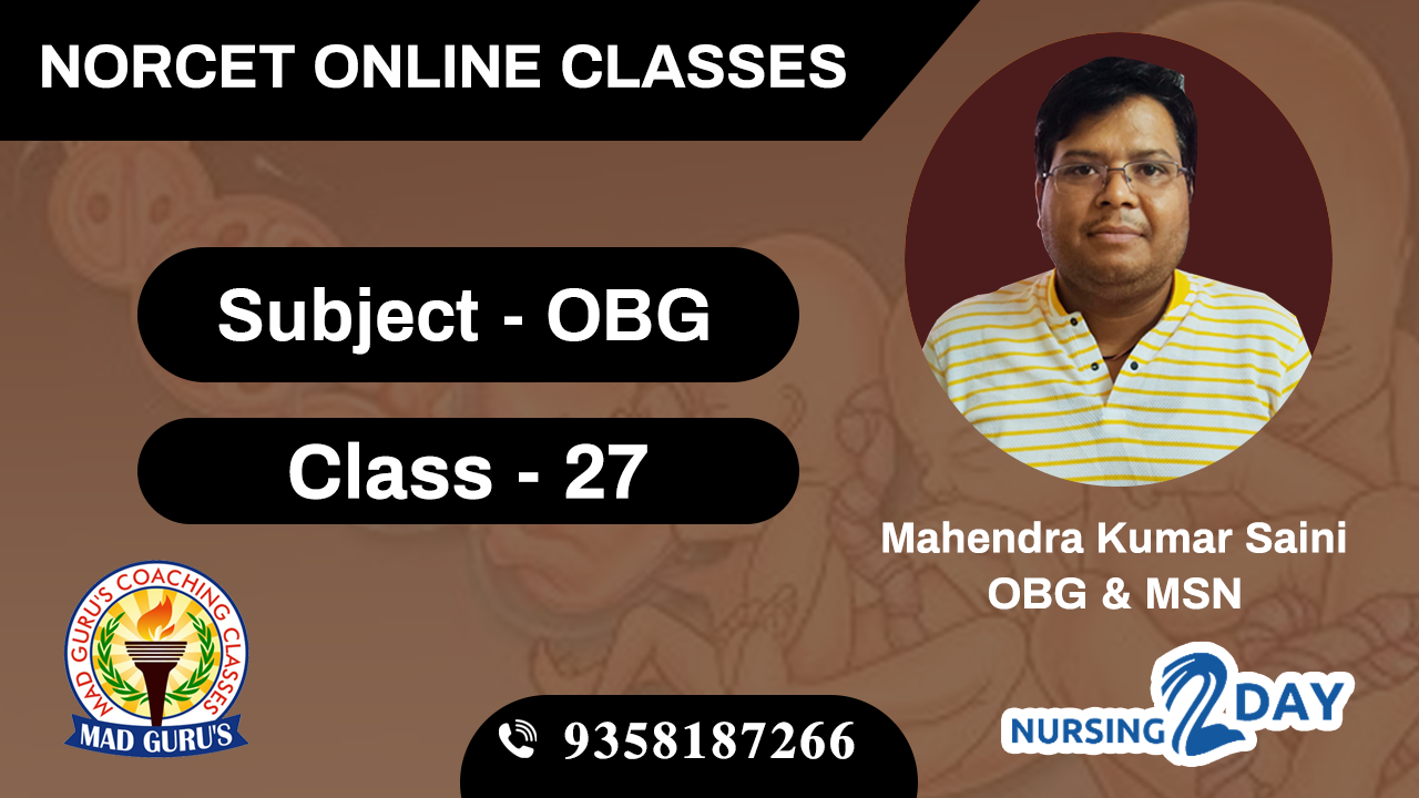 NORCET OBG Class 27